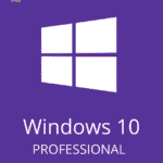 Product graphic for a Windows 10 Professional activation key, featuring the official Windows 10 logo.