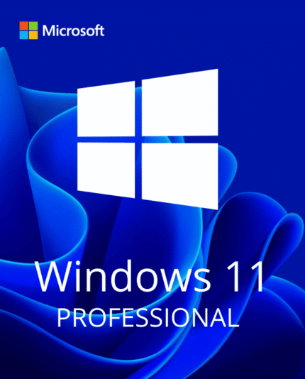 Product graphic for a Windows 11 Professional activation key, featuring the official Windows 11 logo.