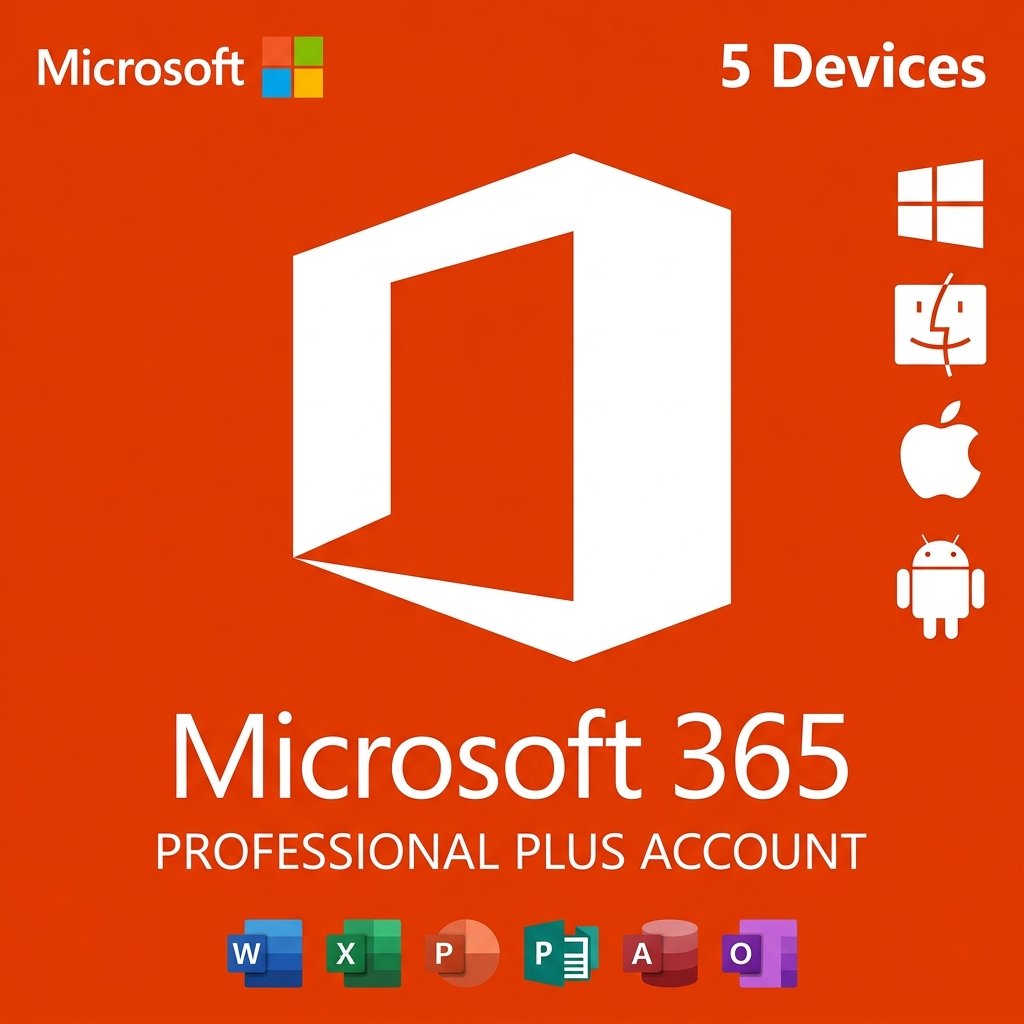 Microsoft 365 Professional Plus Account 5 Apparaten Koop Microsoft 365 Professional Plus account 5 apparaten - directe levering