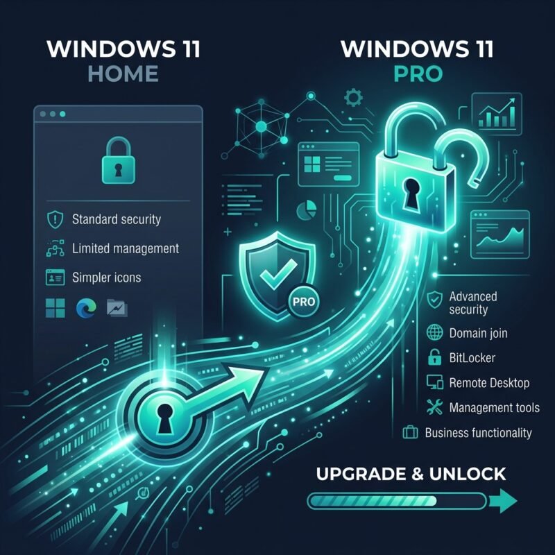 Guia passo a passo para atualizar do Windows 11 Home para o Windows 11 Pro usando uma chave de licença
