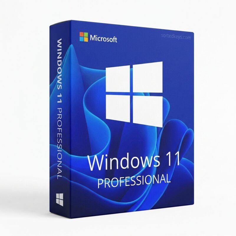 Genuine Windows 11 Professional 3D software box