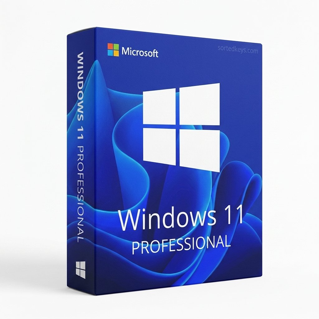 Genuine Windows 11 Professional 3D software box
