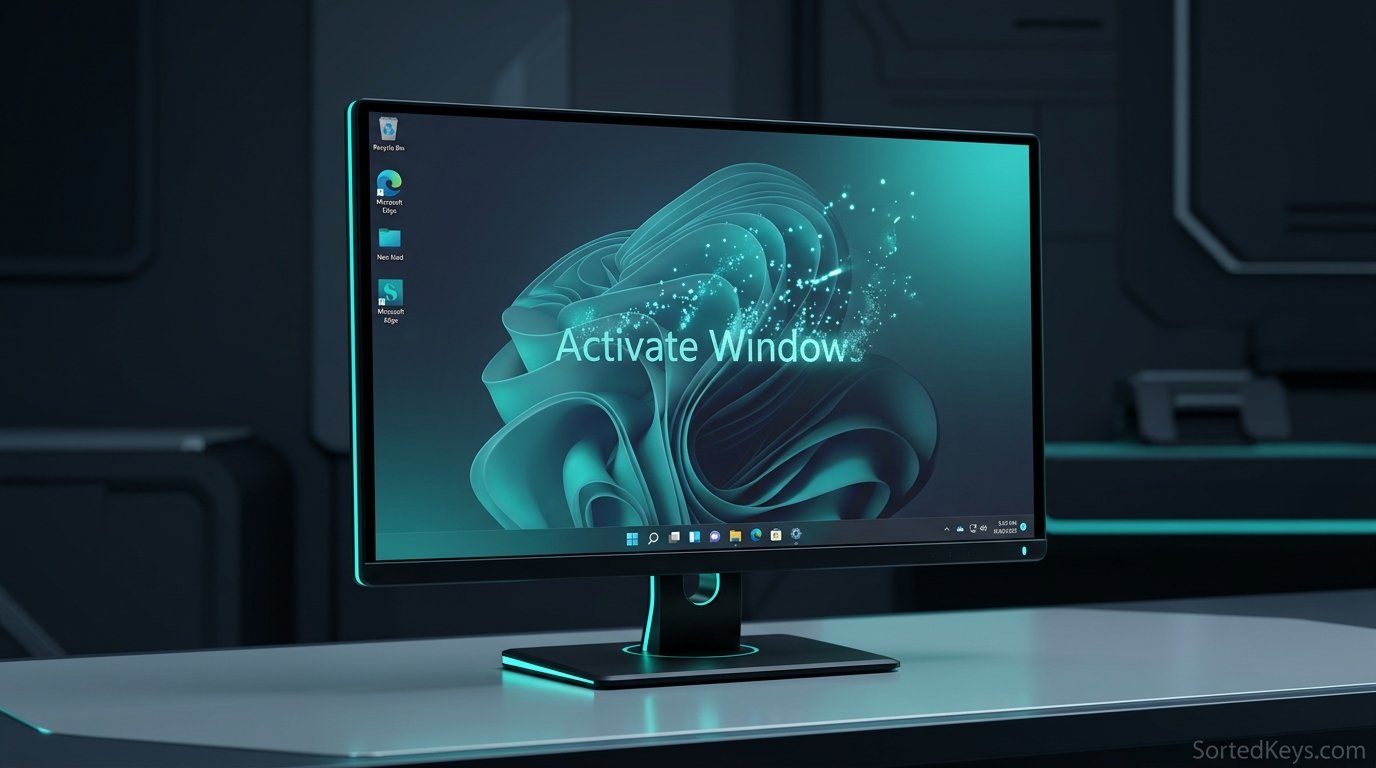 Desktop monitor showing a faded Activate Windows watermark
