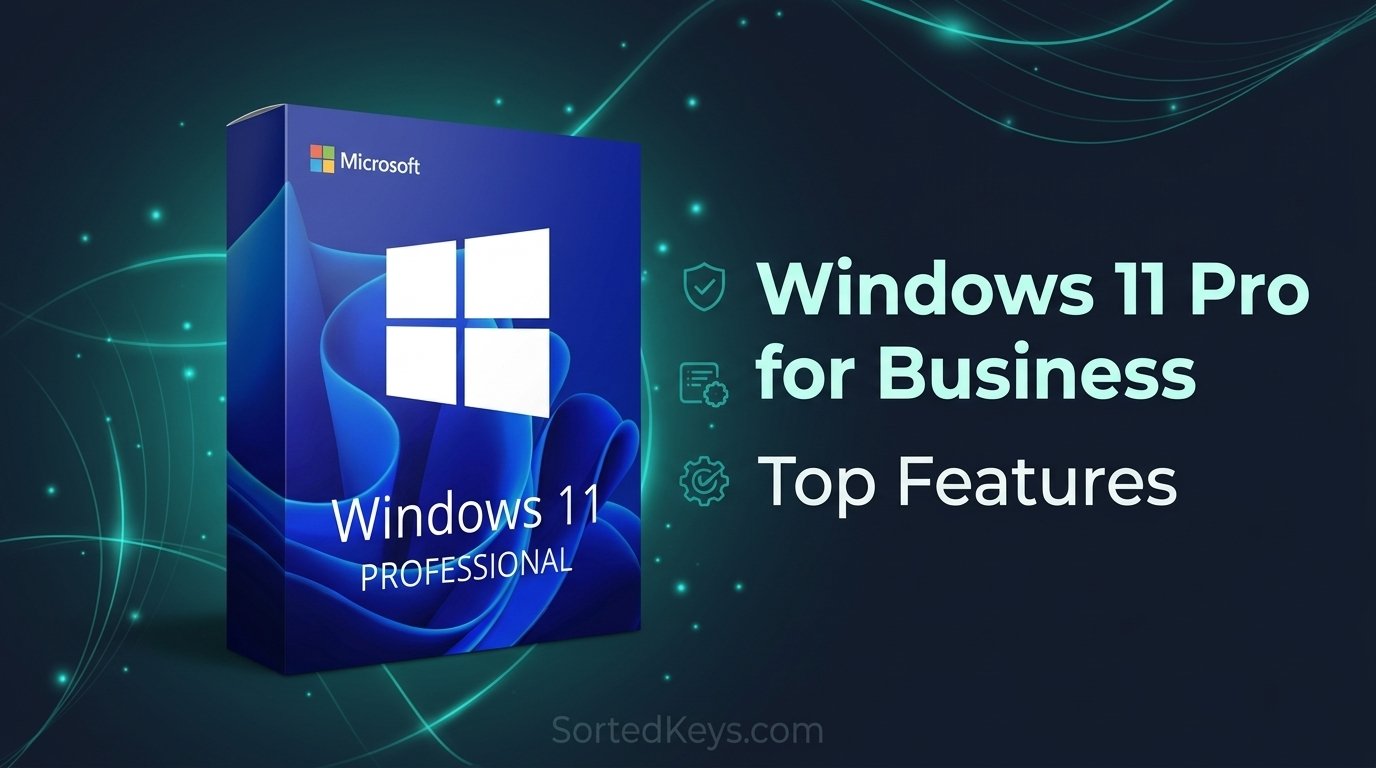 Windows 11 Pro til Erhverv Top Funktioner Boks