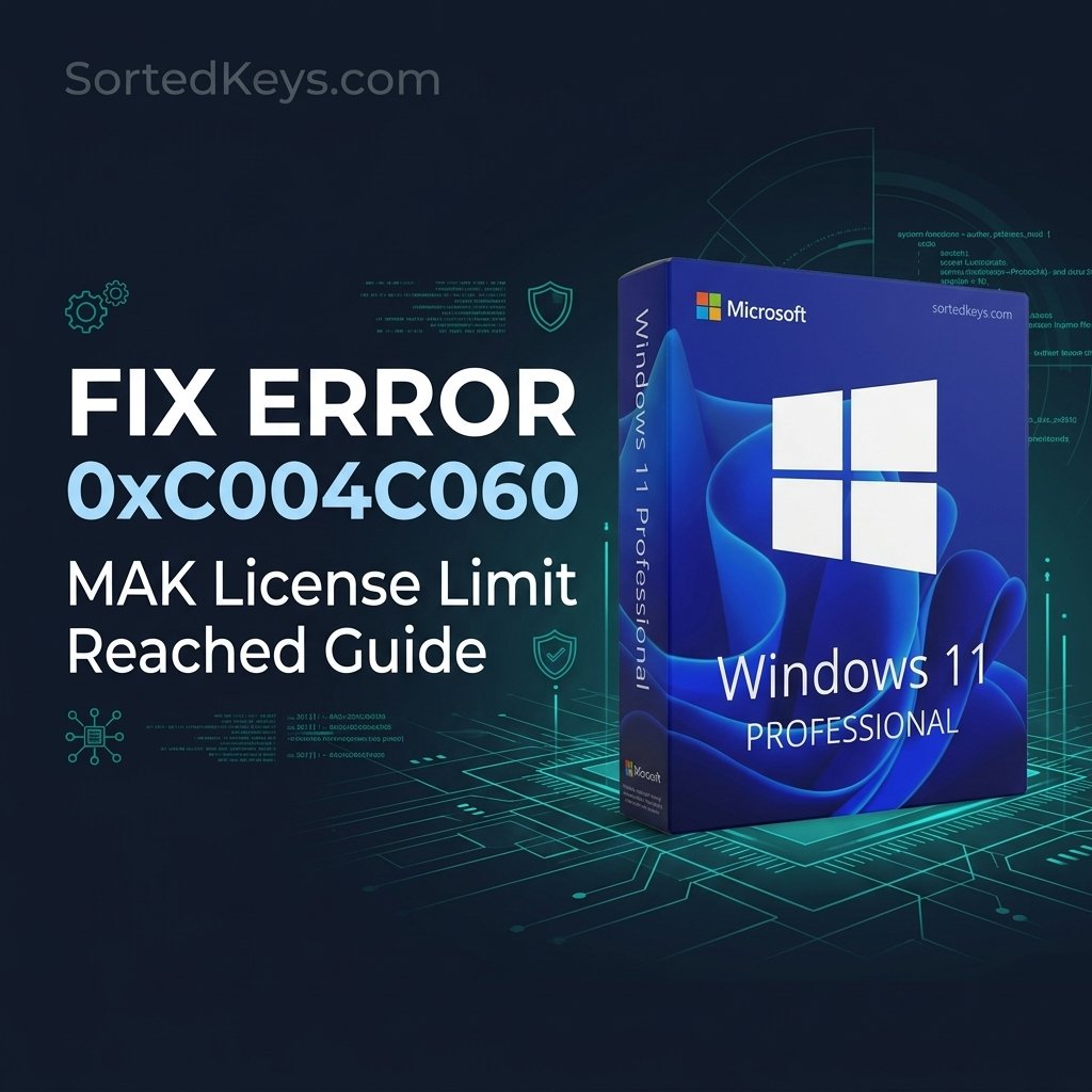 Fix Windows activation error 0xC004C060 MAK multiple activation key limit reached troubleshooting