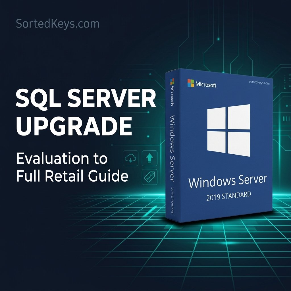 Upgrade SQL Server Evaluation edition to full retail Standard or Enterprise edition maintenance setup guide